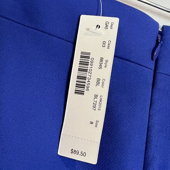 J. Crew Blue Short Skirt Double Surge Mini Skirt Size 8 New - Picture 6 of 9